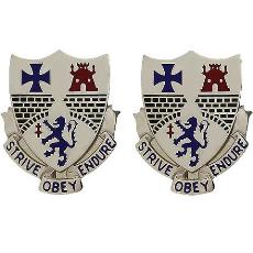 112th Infantry Regiment Unit Crest (Strive Obey Endure)